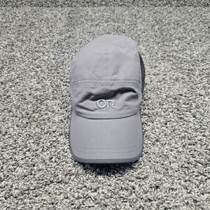 Outdoor Research OR 5 Panel Swift Hat Strapback Black w/Gray Lightweight EUC